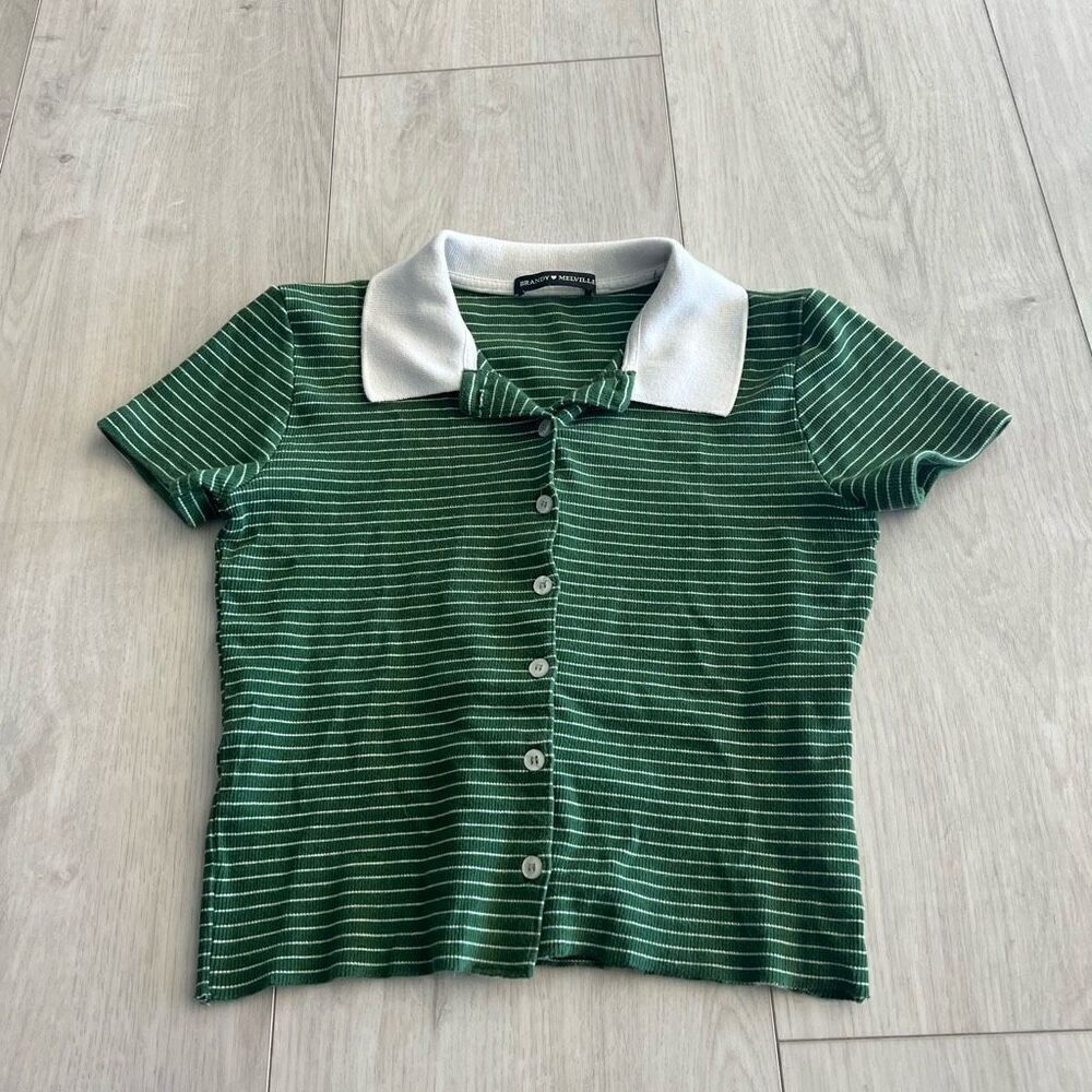 Brandy Melville Striped Collard Shirt size S